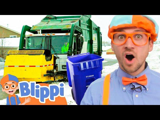 Blippi Helps The Earth With the RECYCLE GARBAGE TRUCK | Earth Day | Educational Videos For Kids