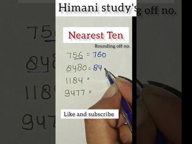 Rounding these no. to the nearest Ten #round #nearest #ten #trick #tending #mathstricks