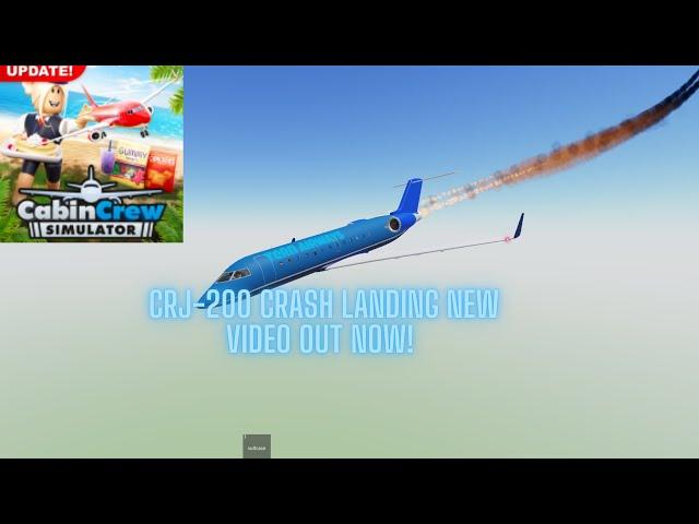 CRJ-200 Crash Landing (Roblox Cabin Crew Simulator)