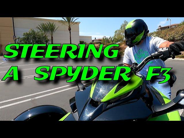 Can Am Spyder - Steering a Can Am Spyder F3 // How does a Spyder handle? // Spyder F3, RT channel