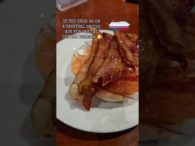 YOU DEFINITELY CAN MAKE YOU ROWN BAGEL SANDWICH AT SEA DAY BRUNCH | SMOKED SALMON & TOASTED BAGEL