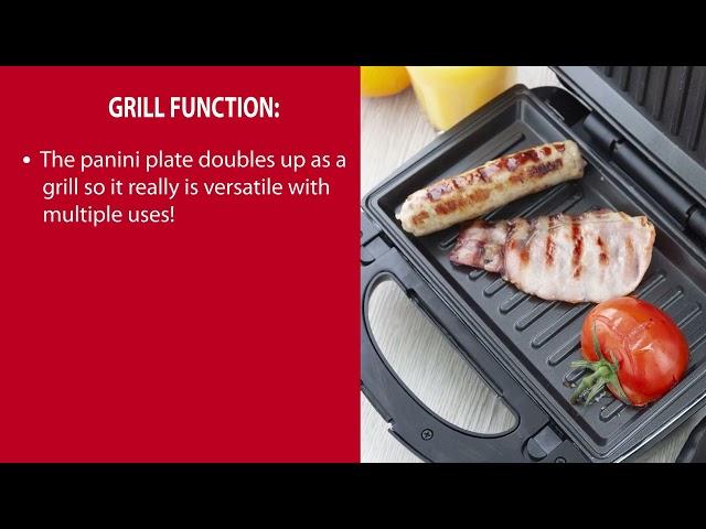 Sensio Home Multi Functional 3 in 1 Stylish Waffle, Deep Fill Sandwich, Panini or Grill Maker