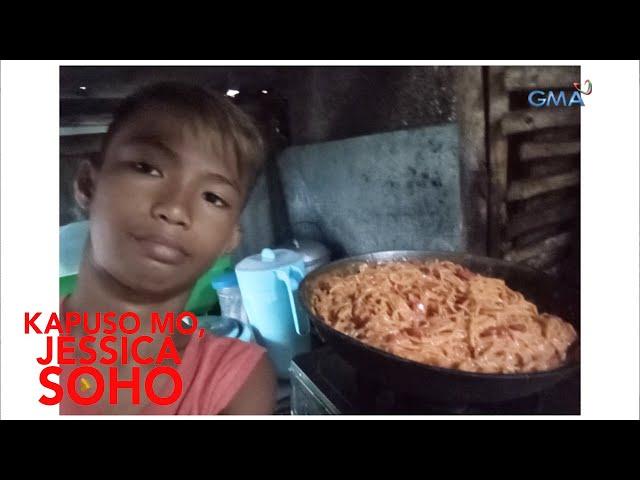 Kapuso Mo, Jessica Soho: BATA, NAGPASALAMAT SA KANYANG INA DAHIL SA HANDANG SPAGHETTI