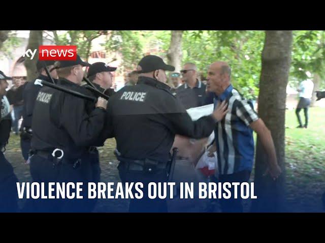 UK protests: Violence breaks out in Bristol and Hull