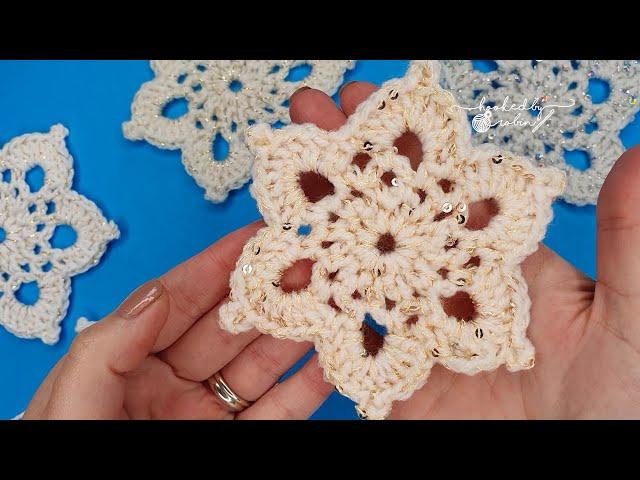 Crochet a Snowflake in JUST 15 MINUTES! ️