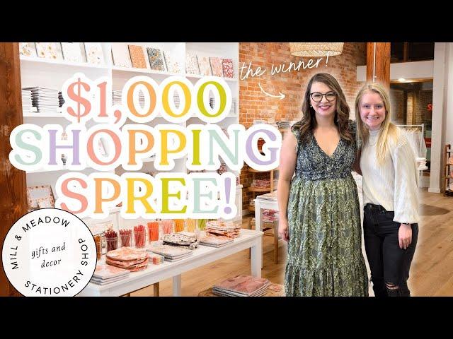 LUCKY CUSTOMER GETS $1,000 SHOPPING SPREE at my stationery store!! Come see how she spends it