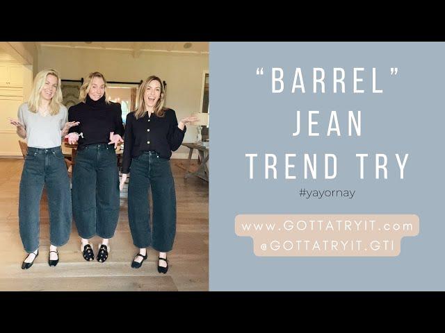 "Barrel" Jean Trend Try - Is it a YAY or a NAY  #GOTTATRYIT #fashionover40 #styleover40