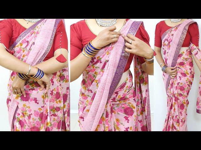 New trick for daily wear saree draping | beginners saree draping tips & tricks | sari draping idea