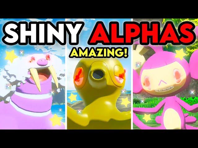 AMAZING SHINY ALPHA POKEMON + 40 MORE in Pokemon Legends: Arceus