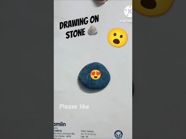 Drawing on Stone 🪨 new creativity ️ please like  #art #drawing #stone
