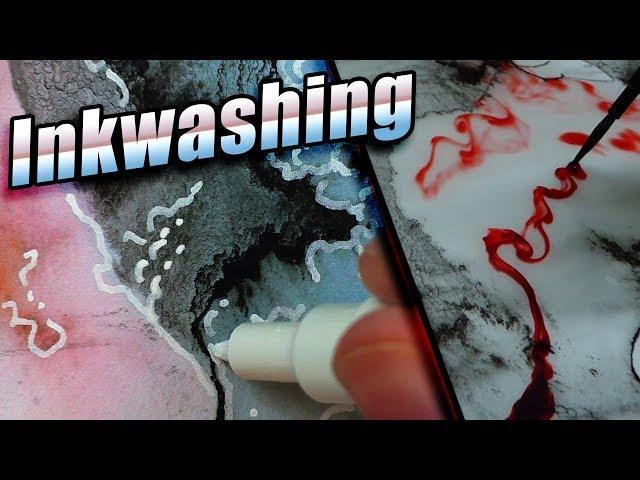 Floating Paper Inkwash Technique