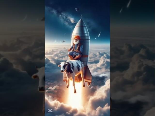 *"Farmer and Cow: A Rocket to the Moon"* #ai #farmer #moon #rocket #viralcow