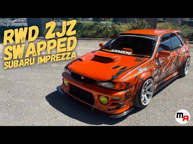 CRAZY 600BHP 2JZ SWAPPED RWD SUBARU IMPREZZA - PULLED OVER BY THE POLICE