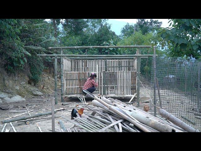 Dismantle and rebuild chicken coops and pig feeders.