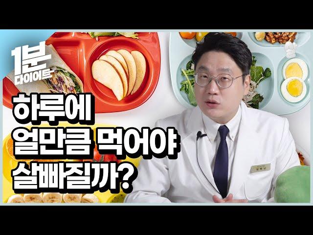 1분다이어트ㅣ다이어트 1일 섭취 칼로리 제대로 알기! #Shorts