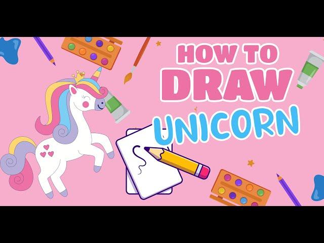 How to Draw Unicorn | Easy Kids Drawing | Kids Art Tutorial