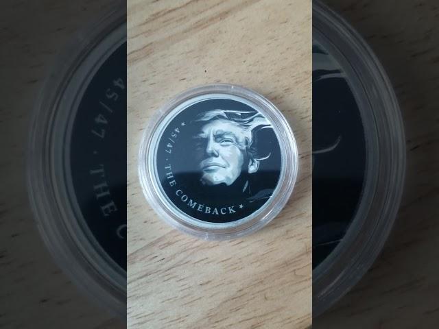 Trump 1oz silver coins www.7kmetals.com/schwag