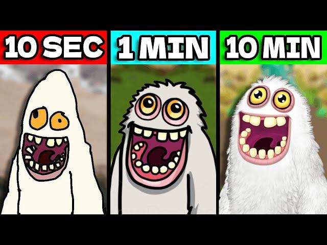 Drawing My Singing Monsters - 10 Seconds vs 1 Minute vs 10 Minutes!