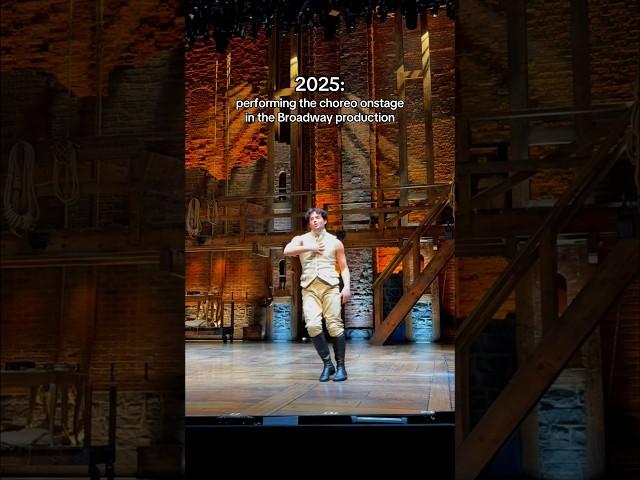 learning the choreo in 2017 to now doing it on Broadway  #hamilton #musical #actor #theatre #dance