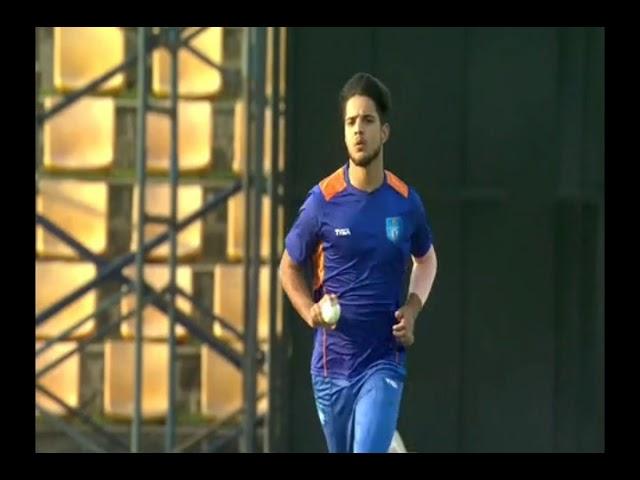 Rasikh Salam bowling in a practice match against Lancashire County Club | Reliance 1| Mumbai Indians