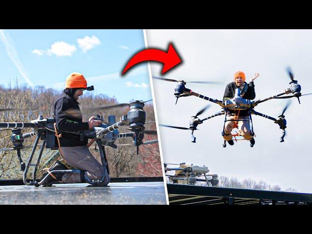 Man Flies Inside DJI Agras T40 Spray Drone – You Won’t Believe This!