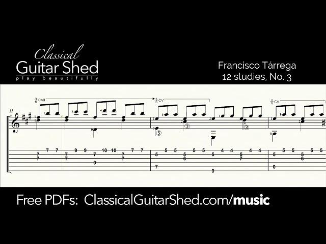 Tarrega: Etude No. 3 - Free Classical Guitar Sheet Music