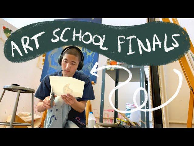 FINALS WEEK IN ART SCHOOL ⭐️ the most epic studio vlog