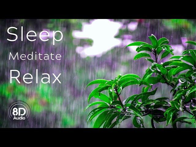 8D Rain: Relaxing Rain sounds with distant thunder • Rain sounds for sleeping • 8d Thunderstorm