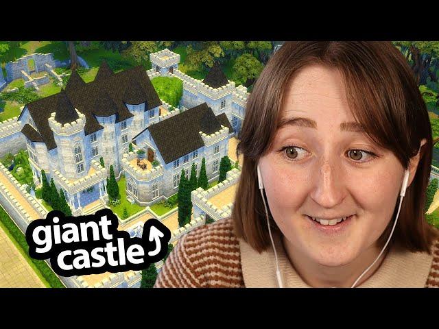 i built a GIANT CASTLE in the sims