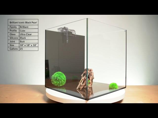 SP Brilliant Iconic Black Pearl Rimless Aquarium