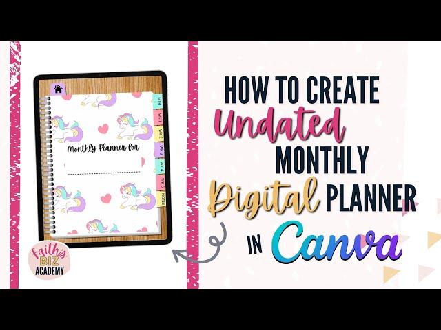 Digital Planner Masterclass: Create A Digital Planner with hyperlinks in Canva (FREE TEMPLATE!)