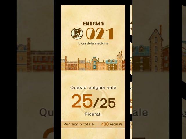 Il Professor Layton e il futuro perduto HD (Android) - Soluzione Enigma 021 "L' ora della medicina"