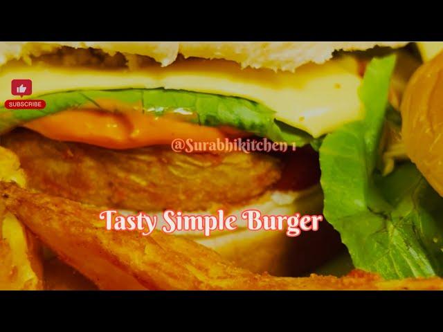 Chicken Burger / Easy Chicken Burger / Simple Burger Recipe / Nuggets Burger #surabhikitchen