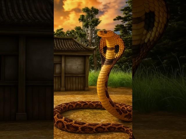 The snake bit the calf. #cow #snake #shorts #cartoon #viral #ai #trending #youtubeshorts