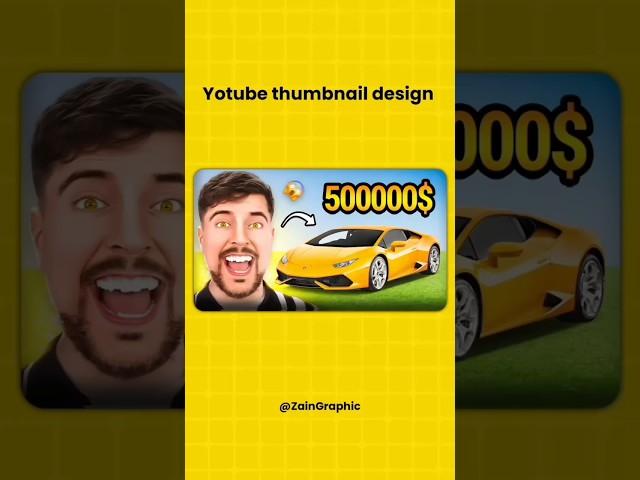 Professional Youtube thumbnail design in adobe photoshop