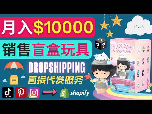 每单利润率30%, 月赚1万美元以上｜利用Dropshipping+ Shopify推广玩具盲盒赚钱, 免费引流的方法｜通过Tiktok, Instagram, Pinterest引流的技巧