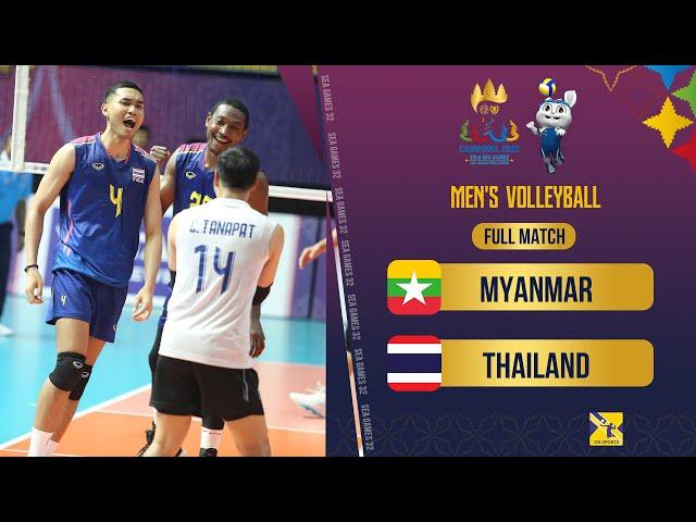 Full HD | MYANMAR - THAILAND | พม่า-ไทย Group B - Men's Volleyball SEA Games 32