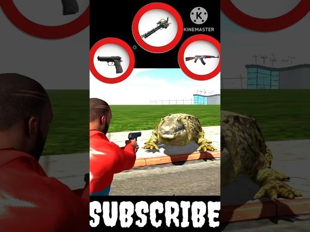 Guns Vs Crocodile  Challenge || Indian bike driving 3D || #gaming #gta #challenge @MrBeast