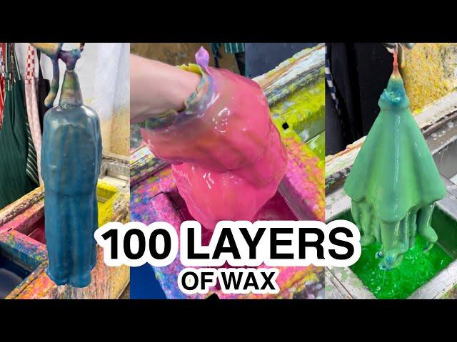 100 wax layers!! | 100 layers wax hand and candles