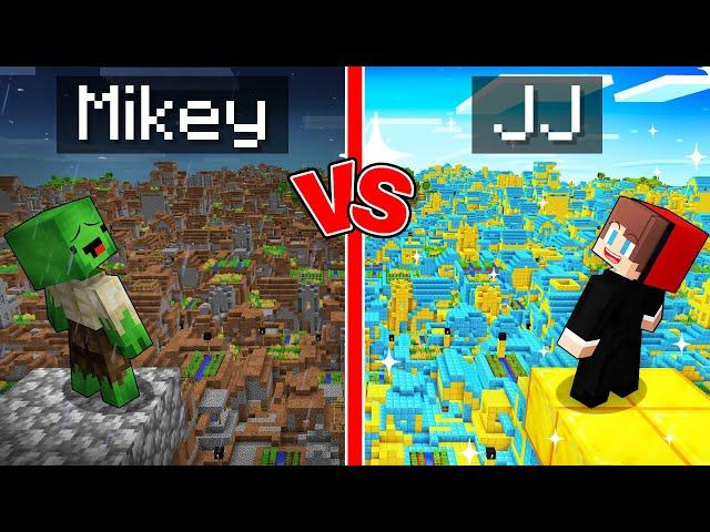 JJ and Mikey: POOR vs RICH Endless Village in Minecraft - Maizen