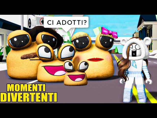 MOMENTI DIVERTENTI SU BROOKHAVEN VESTITI DA POU ROBLOX!