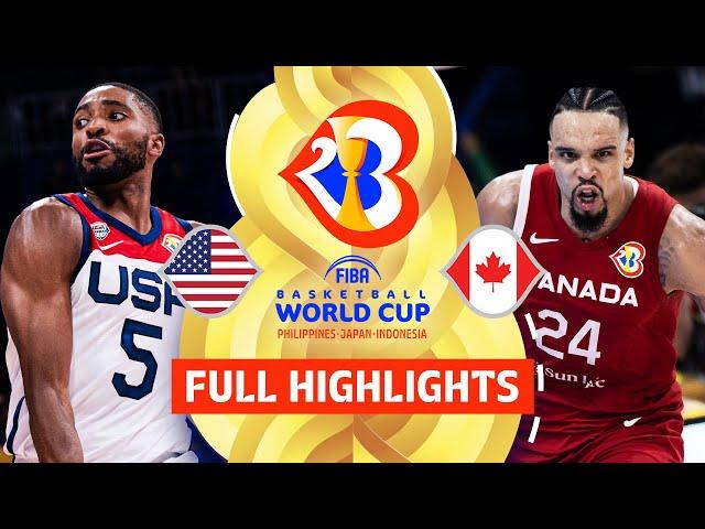 USA  vs Canada  | Full Game Highlights | FIBA Basketball World Cup 2023