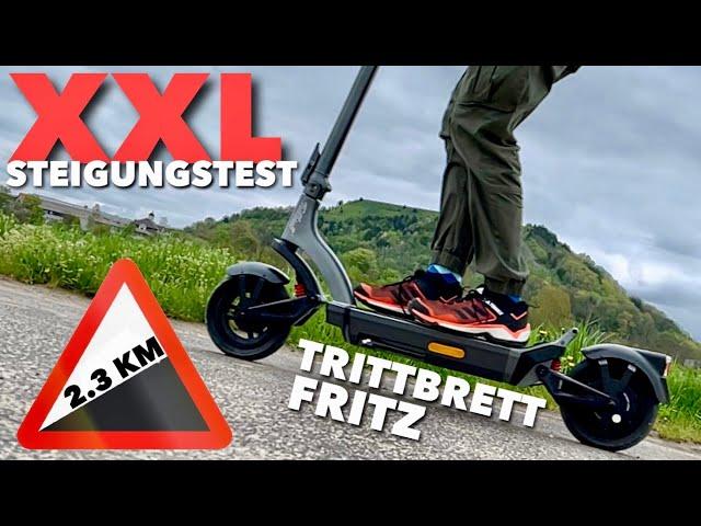 Trittbrett FRITZ im XXL Steigungstest 2,3 KM Bergauf & BONUS Top Speed Serpentinen Abfahrt