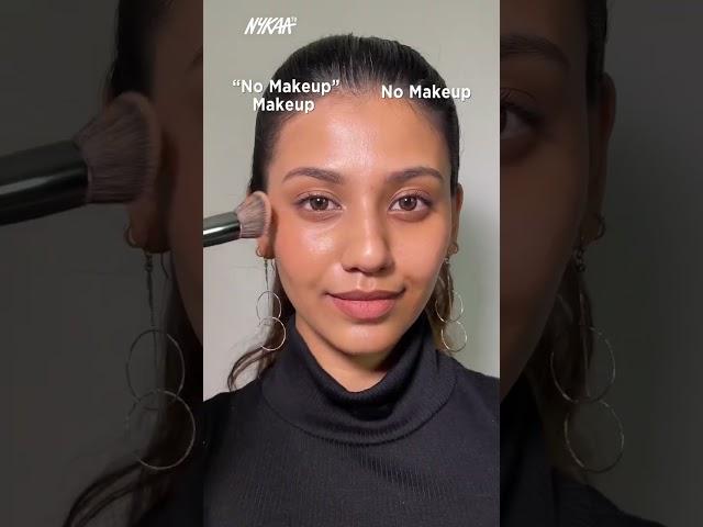 The "No Makeup" Makeup Look Vs No Makeup | How To Pull Off The No Makeup Look | Nykaa #shorts