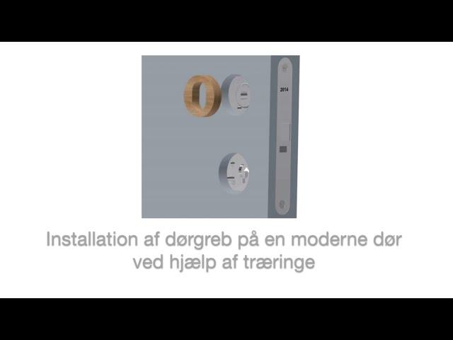 Installation af dørgreb på en moderne dør ved hjælp af træringe