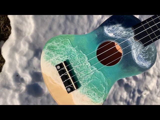 Epoxy Tutorial with Squid Seal Table Top Epoxy Resin to Create Ocean Waves on a Ukulele! | SquidPoxy