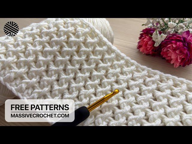 VERY EASY & UNUSUAL Crochet Pattern for Beginners!️ Crochet Stitch for Baby Blanket & Bag