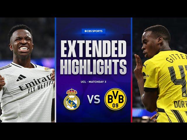 Real Madrid vs. Borussia Dortmund: Extended Highlights | UCL League Phase MD 3 | CBS Sports Golazo