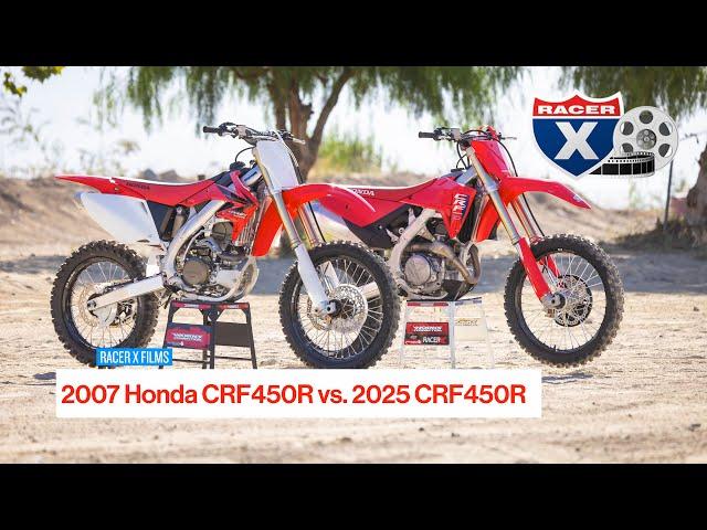 2007 Honda CRF450R vs. 2025 Honda CRF450R | Keefer Tests Back-to-Back!