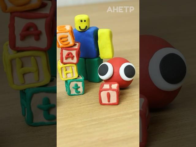 I made a Red Rainbow Friends from Lookies!!! #roblox #rainbownfriends #clay